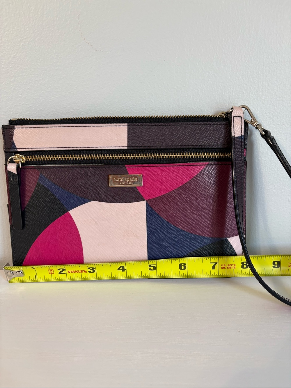 Kate Spade Laurel Way Geo Spotlight Tini Wristlet Geometric Colorblock Clutch - Picture 3 of 6